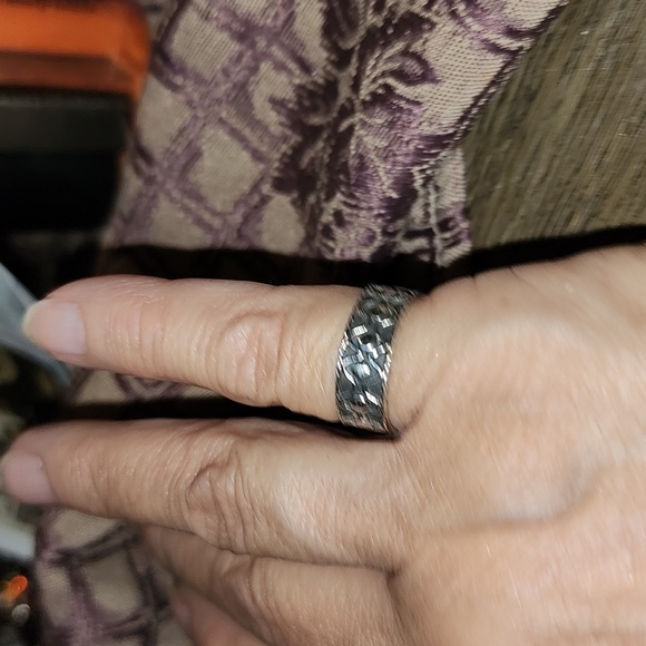 New Sterling Silver Wide Tribal Band Size 6 - Picture 6 of 7